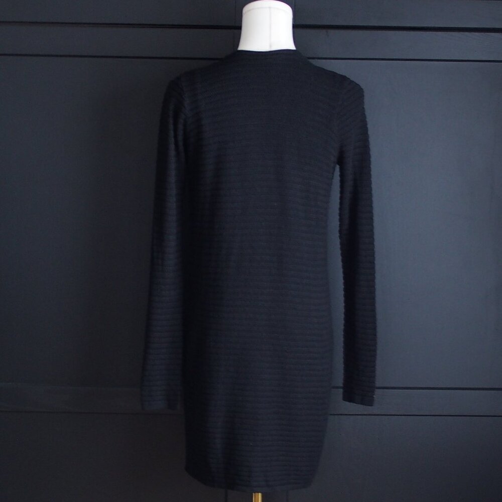 Twik (by Simon's) | Black Ribbed Open Cardigan - Picture 5 of 5